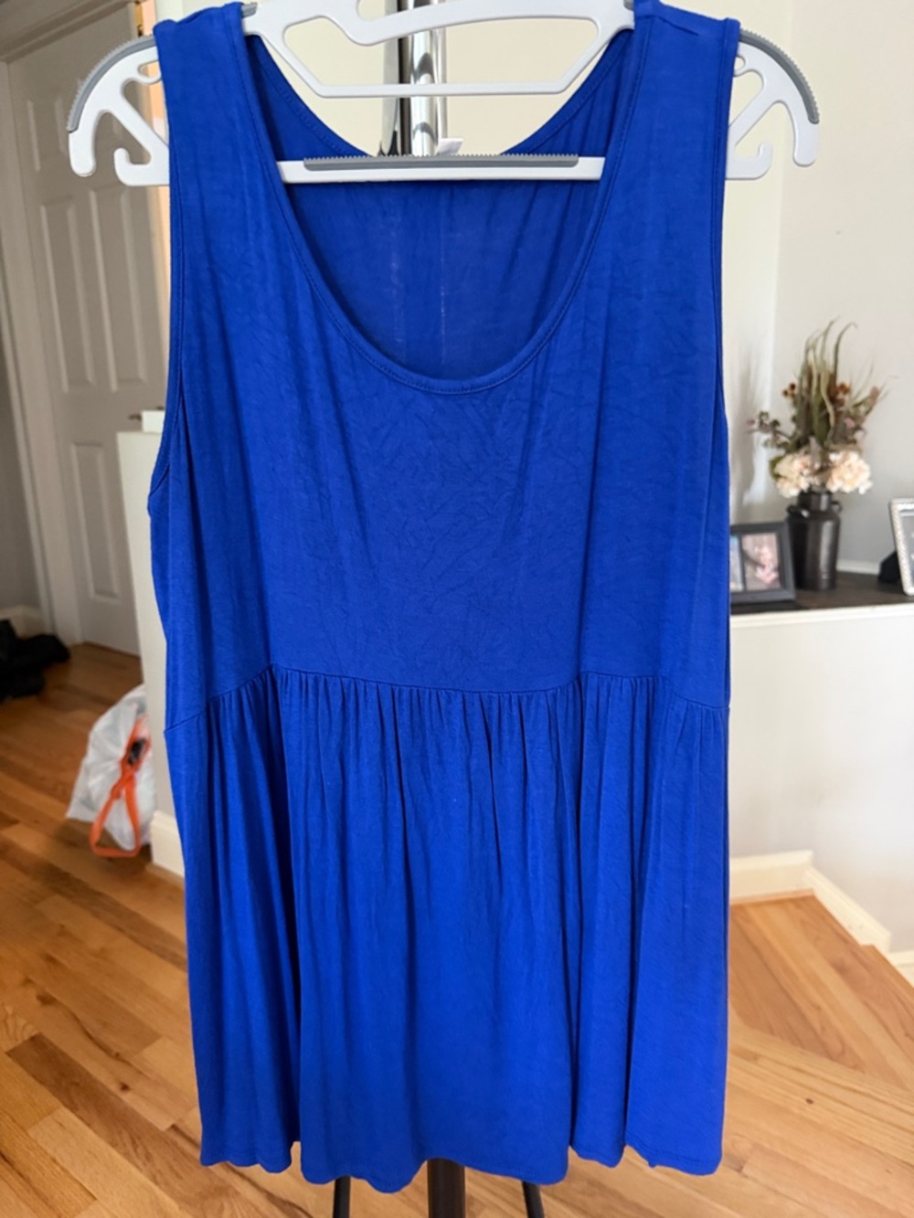 Chic Soul Royal Blue Sleeveless jersey Tank Top